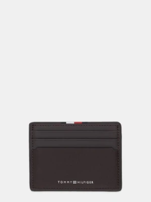 Tommy Hilfiger etui na karty skórzane kolor brązowy AM0AM13738