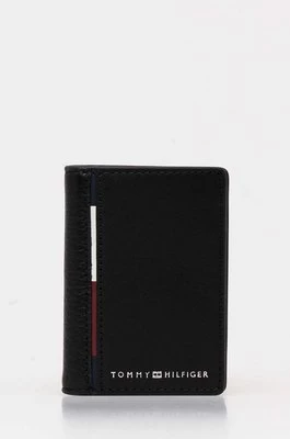 Tommy Hilfiger etui na karty skórzane kolor czarny AM0AM12758