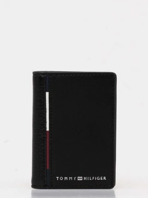 Tommy Hilfiger etui na karty skórzane kolor czarny AM0AM12758