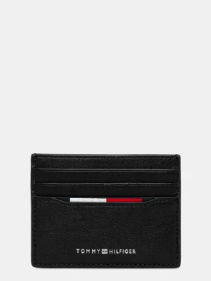 Tommy Hilfiger etui na karty skórzane kolor czarny AM0AM13512