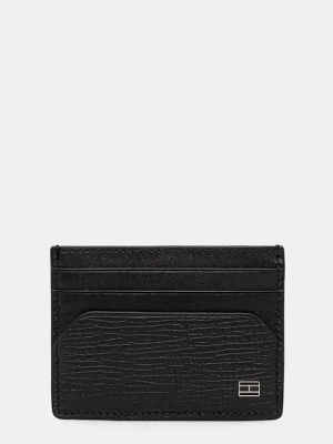 Tommy Hilfiger etui na karty skórzane kolor czarny AM0AM13707