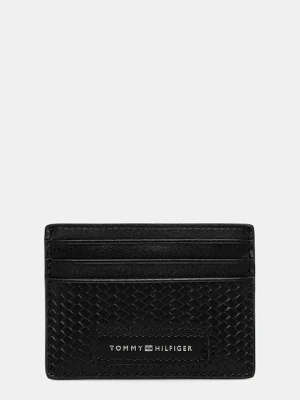 Tommy Hilfiger etui na karty skórzane kolor czarny AM0AM13725