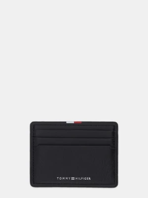 Tommy Hilfiger etui na karty skórzane kolor czarny AM0AM13738