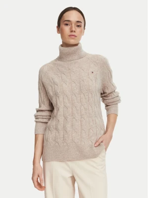 Tommy Hilfiger Golf WW0WW46791 Beżowy Regular Fit