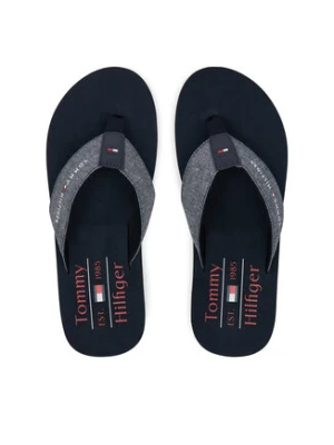 Tommy Hilfiger Japonki Chambray Beach Sandal FM0FM05570 Granatowy
