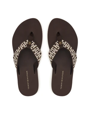 Tommy Hilfiger Japonki Corportate Sandal FW0FW09610 Brązowy