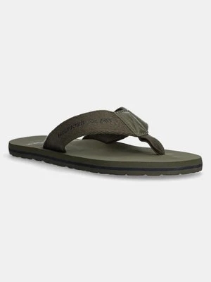 Tommy Hilfiger japonki HILFIGER 85 BEACH SANDAL męskie kolor zielony FM0FM05339