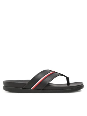 Tommy Hilfiger Japonki Leather Toe Post Sandal FM0FM04460 Czarny