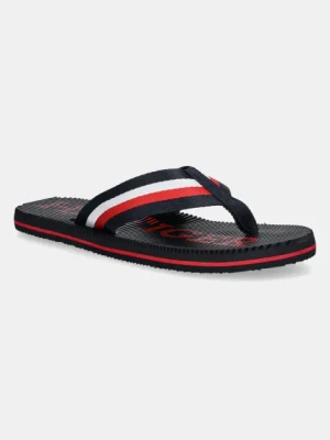 Tommy Hilfiger japonki MASSAGE HILFIGER BEACH SANDAL męskie kolor granatowy FM0FM05443