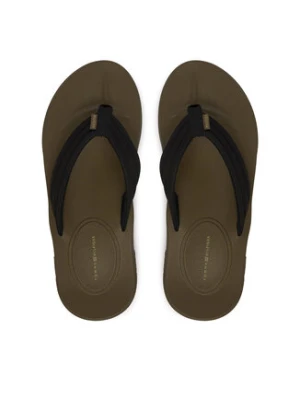 Tommy Hilfiger Japonki Molded Hilfiger Lth Beach Sandal FM0FM05802 Czarny