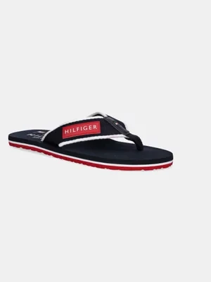 Tommy Hilfiger japonki PATCH HILFIGER BEACH SANDAL męskie kolor granatowy FM0FM05435