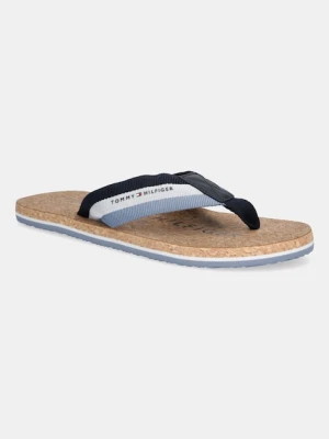 Tommy Hilfiger japonki TH CORK BEACH SANDAL męskie kolor granatowy FM0FM05647