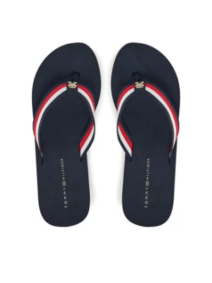 Tommy Hilfiger Japonki Th Corporate Wedge Beach Sandal FW0FW08520 Granatowy