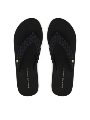 Tommy Hilfiger Japonki Th Wedge Braided Summer Sandal FW0FW09198 Czarny