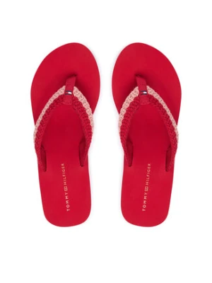 Tommy Hilfiger Japonki Th Wedge Crochet Summer Sandal FW0FW09420 Czerwony