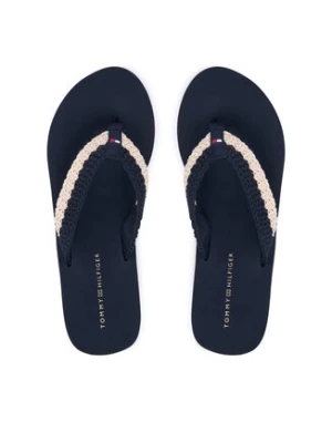 Tommy Hilfiger Japonki Th Wedge Crochet Summer Sandal FW0FW09420 Granatowy