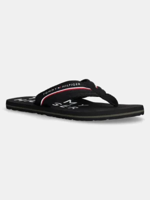 Tommy Hilfiger japonki TOMMY HILFIGER WEB BEACH SANDAL męskie kolor czarny FM0FM05340