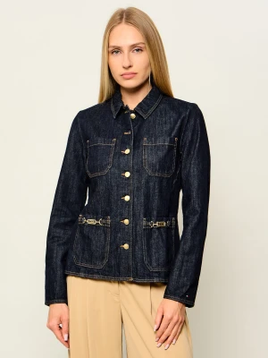 Tommy Hilfiger Jeansowa kurtka Rinse | Regular Fit granatowy