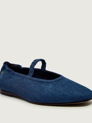 Tommy Hilfiger Jeansowe baleriny | z dodatkiem skóry