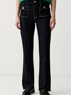 Tommy Hilfiger jeansy bootcut damskie granatowy