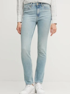 Tommy Hilfiger jeansy damskie kolor niebieski WW0WW47154