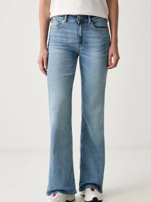 Tommy Hilfiger jeansy flare damskie niebieski