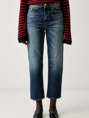 Tommy Hilfiger jeansy regular damskie granatowy