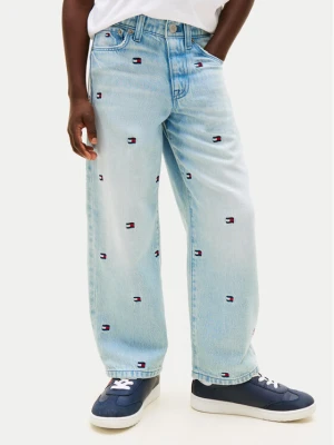 Tommy Hilfiger Jeansy Wavy Flag KB0KB10417 Niebieski jasny Loose Fit
