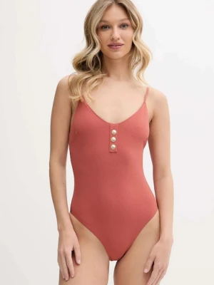 Tommy Hilfiger jednoczęściowy strój kąpielowy kolor pomarańczowy miękka miseczka UW0UW05851