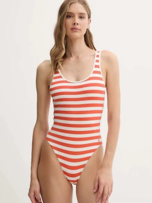 Tommy Hilfiger jednoczęściowy strój kąpielowy kolor pomarańczowy miękka miseczka UW0UW05894