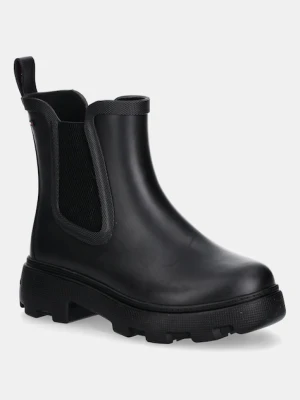Tommy Hilfiger kalosze FLAG ANKLE RAINBOOT WARM LINING damskie kolor czarny FW0FW08974