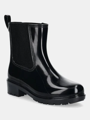 Tommy Hilfiger kalosze FLAG HARDWARE RAINBOOT damskie kolor czarny FW0FW08966