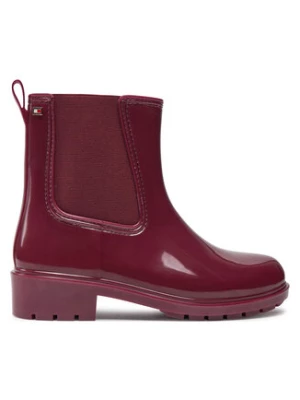 Tommy Hilfiger Kalosze Flag Rainboot FW0FW08213 Bordowy