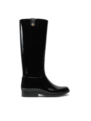 Tommy Hilfiger Kalosze Th Stud Rubber Long Rainboot FW0FW08185 Czarny