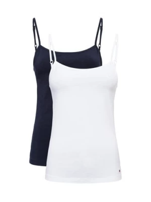 Zdjęcie produktu Tommy Hilfiger Kamizelka damska w 2-paku Kobiety Bawełna biały|niebieski jednolity,