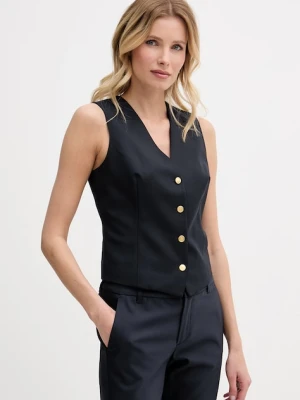 Tommy Hilfiger kamizelka jednorzędowa damska z dodatkiem wełny