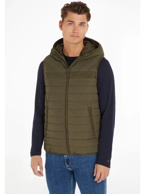 Tommy Hilfiger Kamizelka pikowana w kolorze khaki rozmiar: M