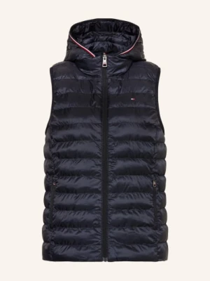 Tommy Hilfiger Kamizelka Pikowana Z Odpinanym Kapturem blau