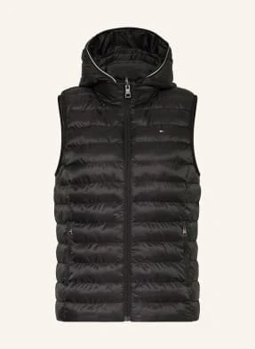 Tommy Hilfiger Kamizelka Pikowana Z Odpinanym Kapturem schwarz