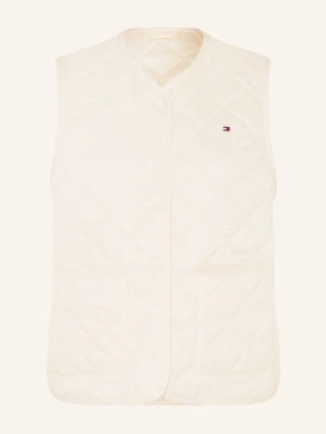 Tommy Hilfiger Kamizelka Pikowana Z Satyny weiss