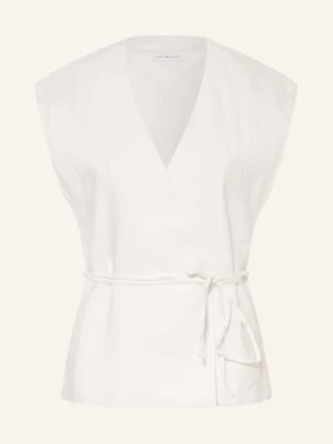 Tommy Hilfiger Kamizelka Typu Blezer Z Lnu weiss