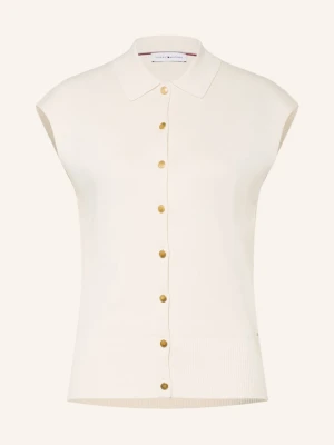 Tommy Hilfiger Kamizelka Z Dzianiny weiss ECRU