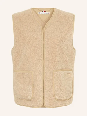 Tommy Hilfiger Kamizelka Z Futerkiem Pluszowym beige