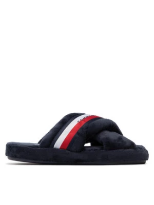 Tommy Hilfiger Kapcie Comfy Home Slippers With Straps FW0FW06587 Granatowy