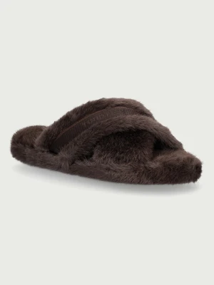 Tommy Hilfiger kapcie damskie TH FEMININE HOUSE SHOES brązowy