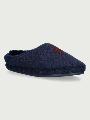Tommy Hilfiger kapcie damskie TH HOUSE BOOTIE FLANNEL granatowy