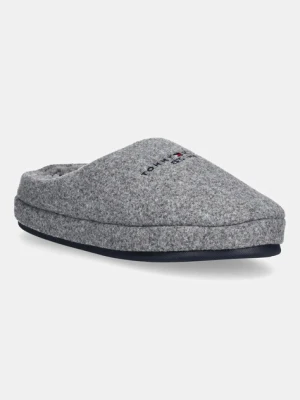 Tommy Hilfiger kapcie FELT HOUSE SHOE kolor szary FM0FM05614