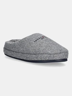 Tommy Hilfiger kapcie FELT HOUSE SHOE kolor szary FM0FM05614