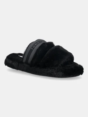 Tommy Hilfiger kapcie HILFIGER FUR SLIPPER kolor czarny FW0FW08854