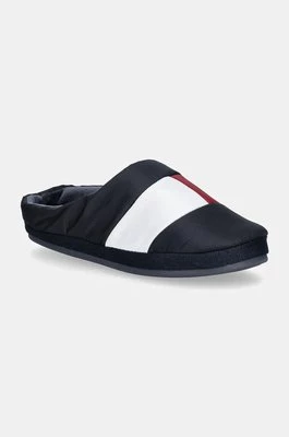 Tommy Hilfiger kapcie HILFIGER NYLON FLAG HOUSE SHOE kolor granatowy FM0FM05228